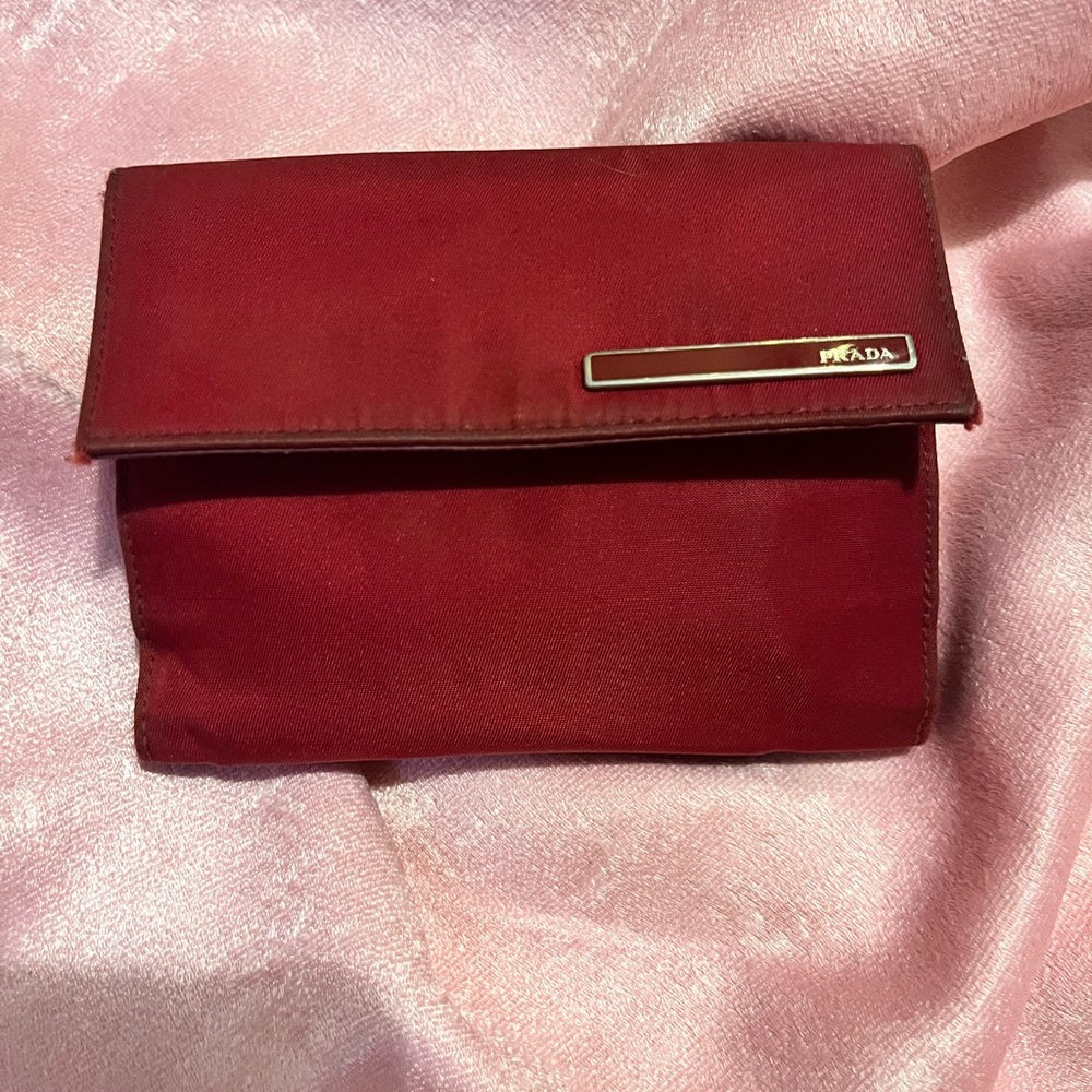 Vintage Prada Red wallet with COA